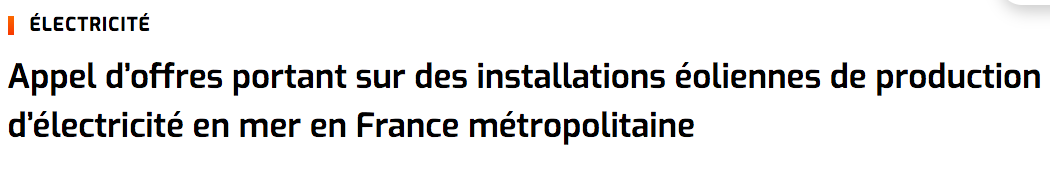 Appel d’offre éolien offshore français : c’est le Jour J  !