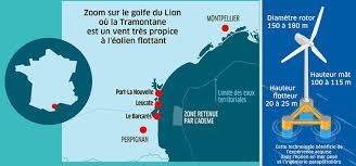 Golfe du Lion : Concertation pour la ferme pilote d’éoliennes flottantes