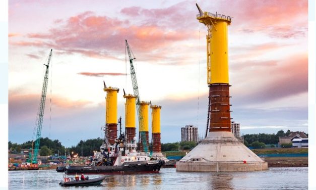 Les premières fondations gravitaires en béton pour le parc éolien d&rsquo;EDF ER arrivent sur site