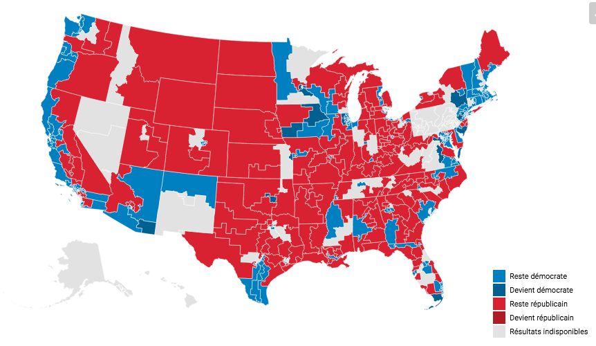 USA : La Chambre devient bleue, le Sénat reste rouge