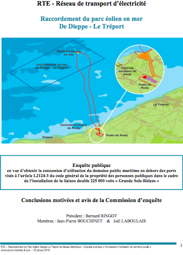 Parc en mer Dieppe Le Tréport : Avis favorable pour RTE