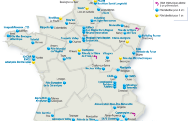 56 Pôles de compétitivité labellisés pour 2019-2022