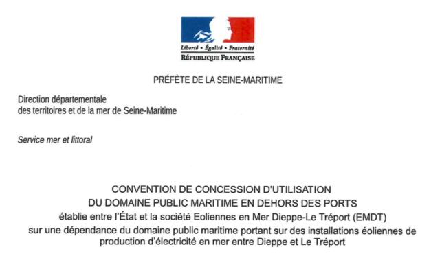 Dieppe-Le Tréport : La convention de concession du domaine publique est signée et l&rsquo;Arrêté est paru