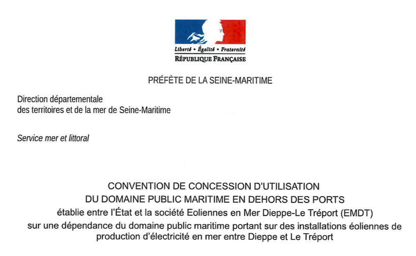Dieppe-Le Tréport : La convention de concession du domaine publique est signée et l’Arrêté est paru