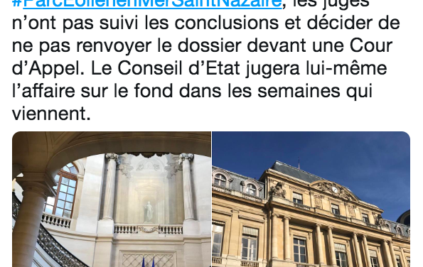 Le Conseil d&rsquo;Etat : Parc de Saint-Nazaire en délibéré prolongé