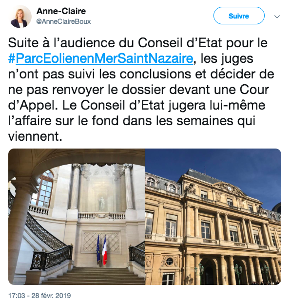 Le Conseil d’Etat : Parc de Saint-Nazaire en délibéré prolongé