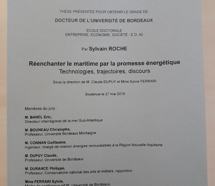 Une thèse « Réenchanter le maritime par la promesse énergétique »