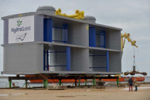 HydroQuest Ocean tourne dans le site d’essai EDF de Paimpol Bréhat