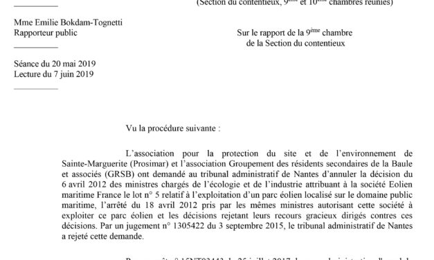 Parc éolien en mer de Saint Nazaire : Le conseil d&rsquo;Etat valide