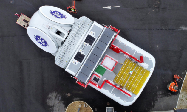 Haliade-X 12 vue du ciel de Saint-Nazaire