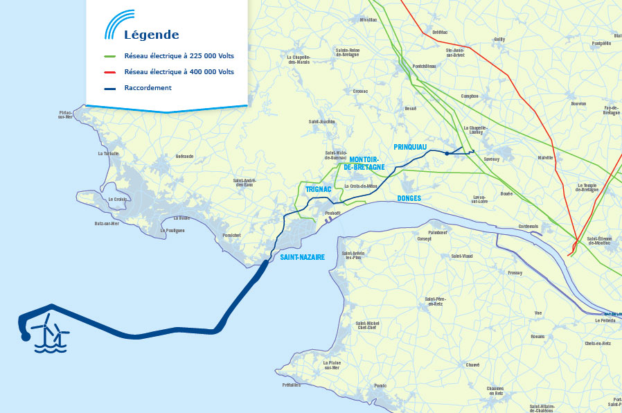 La CRE fixe le budget de RTE pour le raccordement du parc éolien en mer de Saint-Nazaire