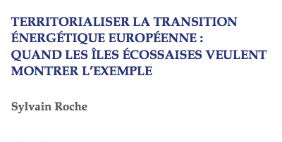Territoire insulaire : l’Ecosse par Sylvain Roche