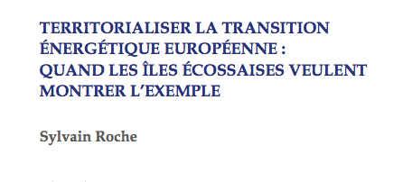 Territoire insulaire : l’Ecosse par Sylvain Roche