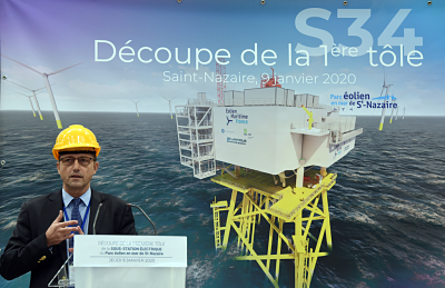 The construction of the key components of the Saint – Nazaire windfarm has started !