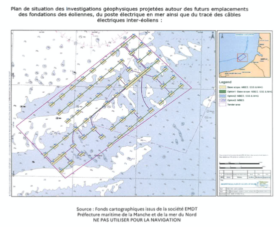 Eoliennes en Mer de Dieppe Le Tréport reporte la campagne UXO