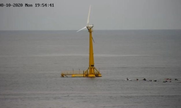 Saitec – BlueSATH, le démonstrateur éolien flottant a rejoint son site d’essai
