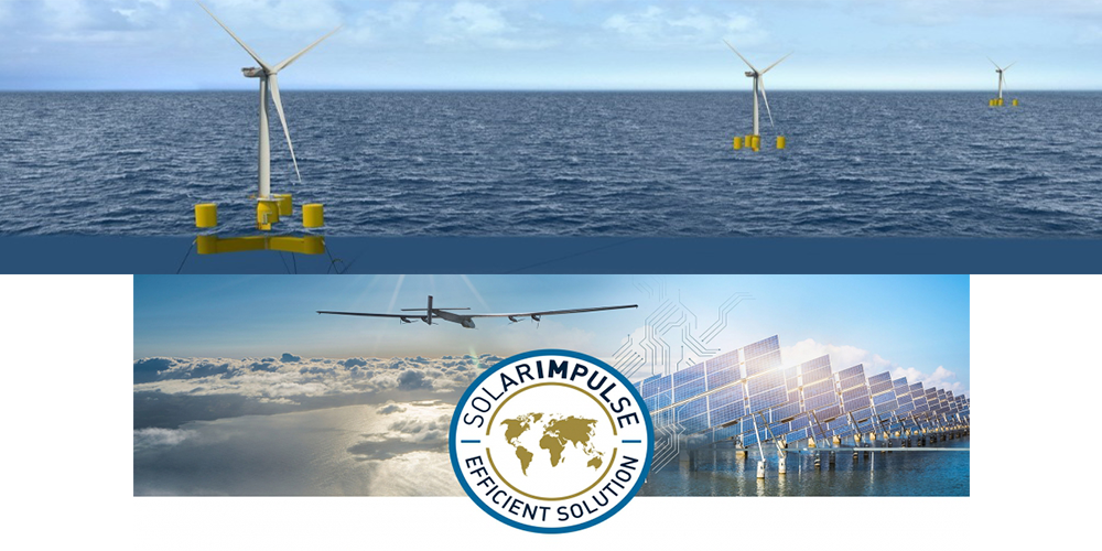 Naval Energies floating solution for offshore wind turbines has been awarded the “Solar Impulse Efficient Solution” Label