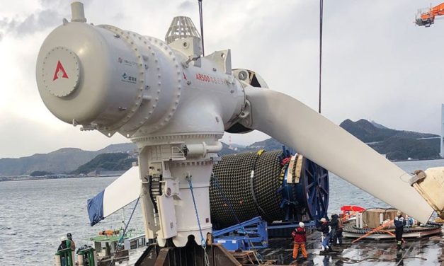 L’hydrolienne AR500 d’Atlantis est arrivée à Nagasaki