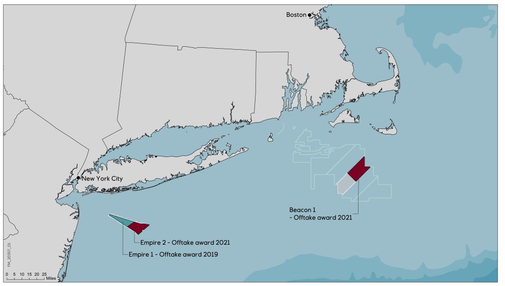 Equinor et bp ont remporté le plus important marché de production d’électricité  en mer aux Etats-Unis