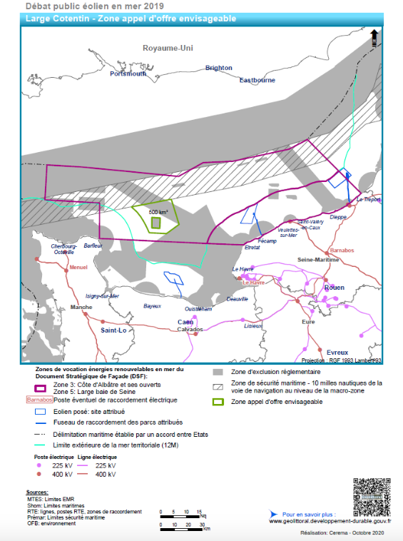 ©Cerema- CPDP Normandie_Zone appel d’offre envisageable Normandie 4ème zone