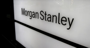 Morgan Stanley is seen at an office building in Zurich