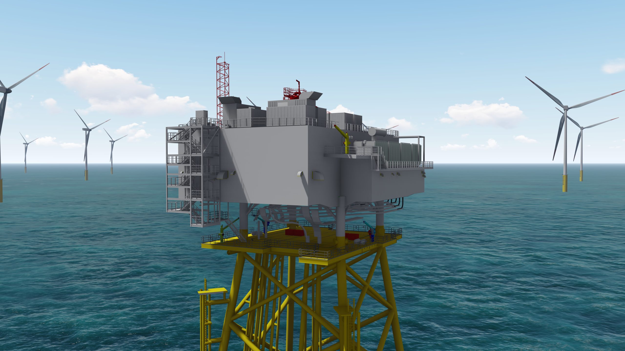 Chantiers de l&rsquo;Atlantique and its partners GE’s Grid Solutions and SDI will build the electrical substation for the Calvados offshore wind farm