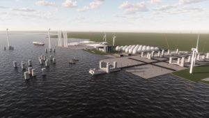 Artist’s impression of the new Moneypoint Renewable Energy Hub in Co. Clare.