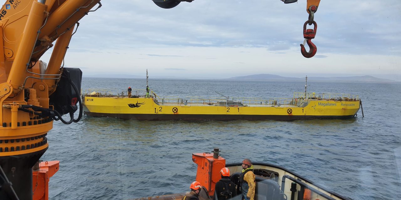 Magallanes a réinstallé l’hydrolienne ATIR à l’EMEC