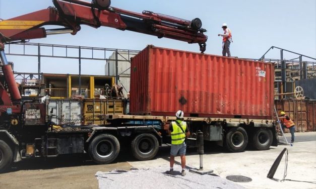 L’unité EWP – EDF One d’Eco Wave Power est arrivé sur le site du port de Jaffa