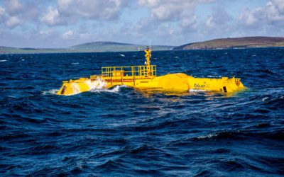 La machine houlomotrice Blue X de Mocean Energy commence les essais en mer à l’EMEC