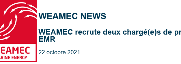WEAMEC recrute deux chargé(e)s de projet EMR
