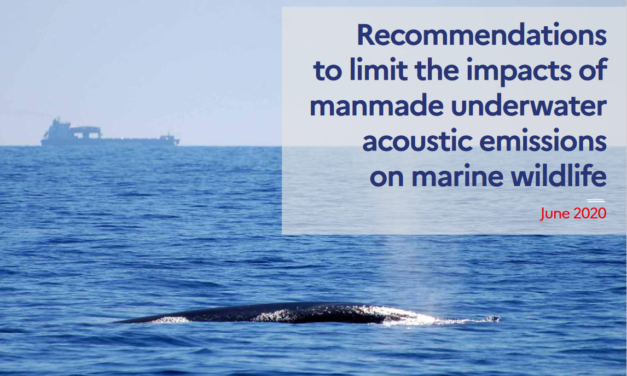 Recommendations to limit the impacts of manmade underwater acoustic emissions on marine wildlife