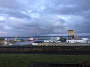 Fécamp : La fondation de la sous-station est toujours dans le port de commerce de Brest