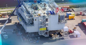 La sous-station électrique destinée au parc éolien en mer de Fécamp partira des Chantiers de l&rsquo;Atlantique le 24 juin