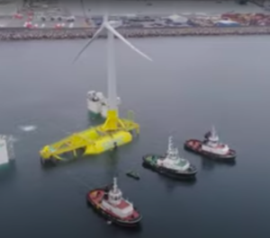 L&rsquo;éolien flottante DemoSATH est mise à l’eau