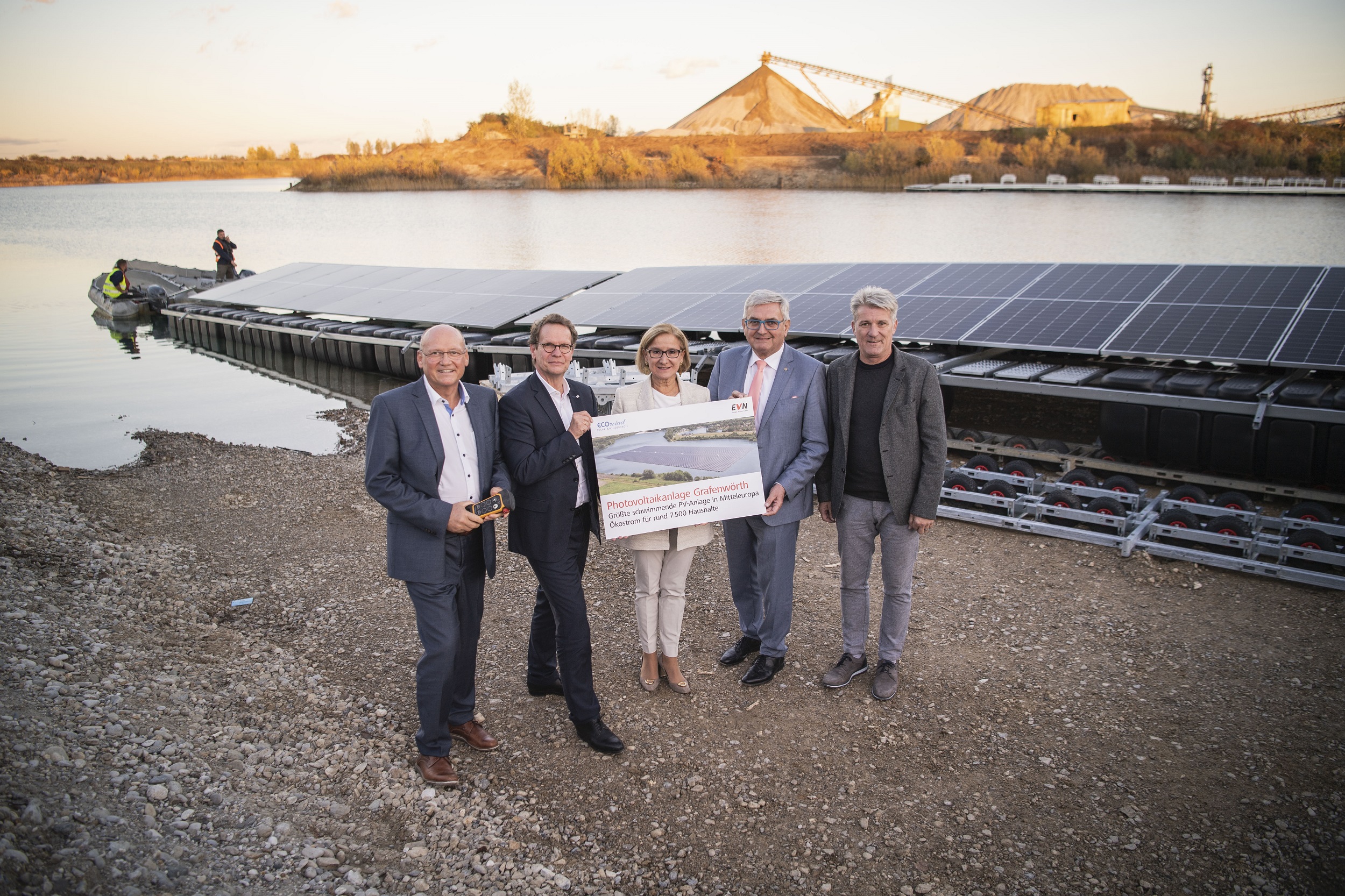 La plus grande centrale photovoltaïque flottante d’Autriche en construction