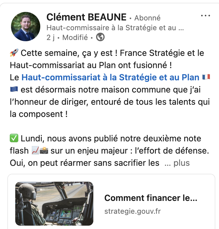 Clément Beaune, haut commissaire au plan et à la stratégie doit redonner du dynamisme à l’institution qui était dirigée par François Bayrou