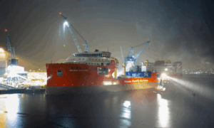 Ulstein Verft a mis à l&rsquo;eau la coque du navire câblier Nexans Electra