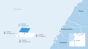 La dernière éolienne en mer des parcs Greater Changhua 2b et 4 d&rsquo;Ørsted est installée