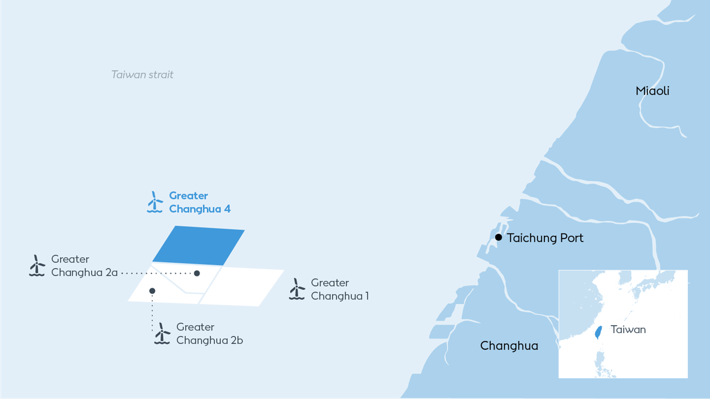 La dernière éolienne en mer des parcs Greater Changhua 2b et 4 d&rsquo;Ørsted est installée