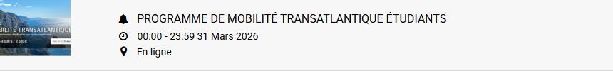 Agenda :  les événements qui arrivent en mars !