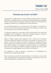 Alcool, stupéfiants, vitesse : renforcer la législation sur la sécurité en mer – à l&rsquo;initiative de Sophie Panonacle, plus de 50 parlementaires se mobilisent