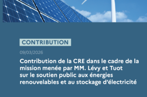 La CRE publie 25 recommandations