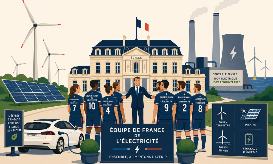 Emmanuel Macron forme « l&rsquo;Équipe de France de l&rsquo;électricité »