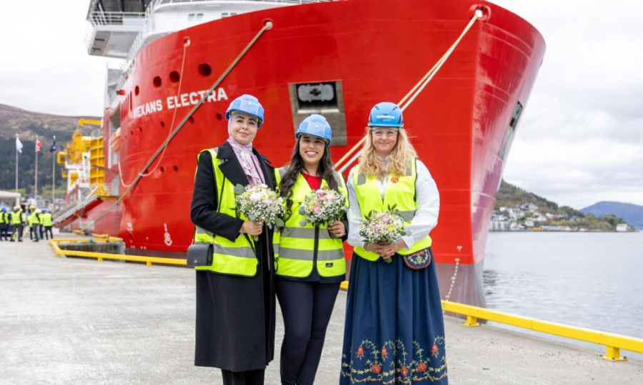 Nexans célèbre la remise officielle du navire câblier CLV Nexans Electra