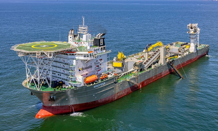 Le Boskalis Windpiper devient le plus grand navire d&rsquo;installation de roches sous-marines